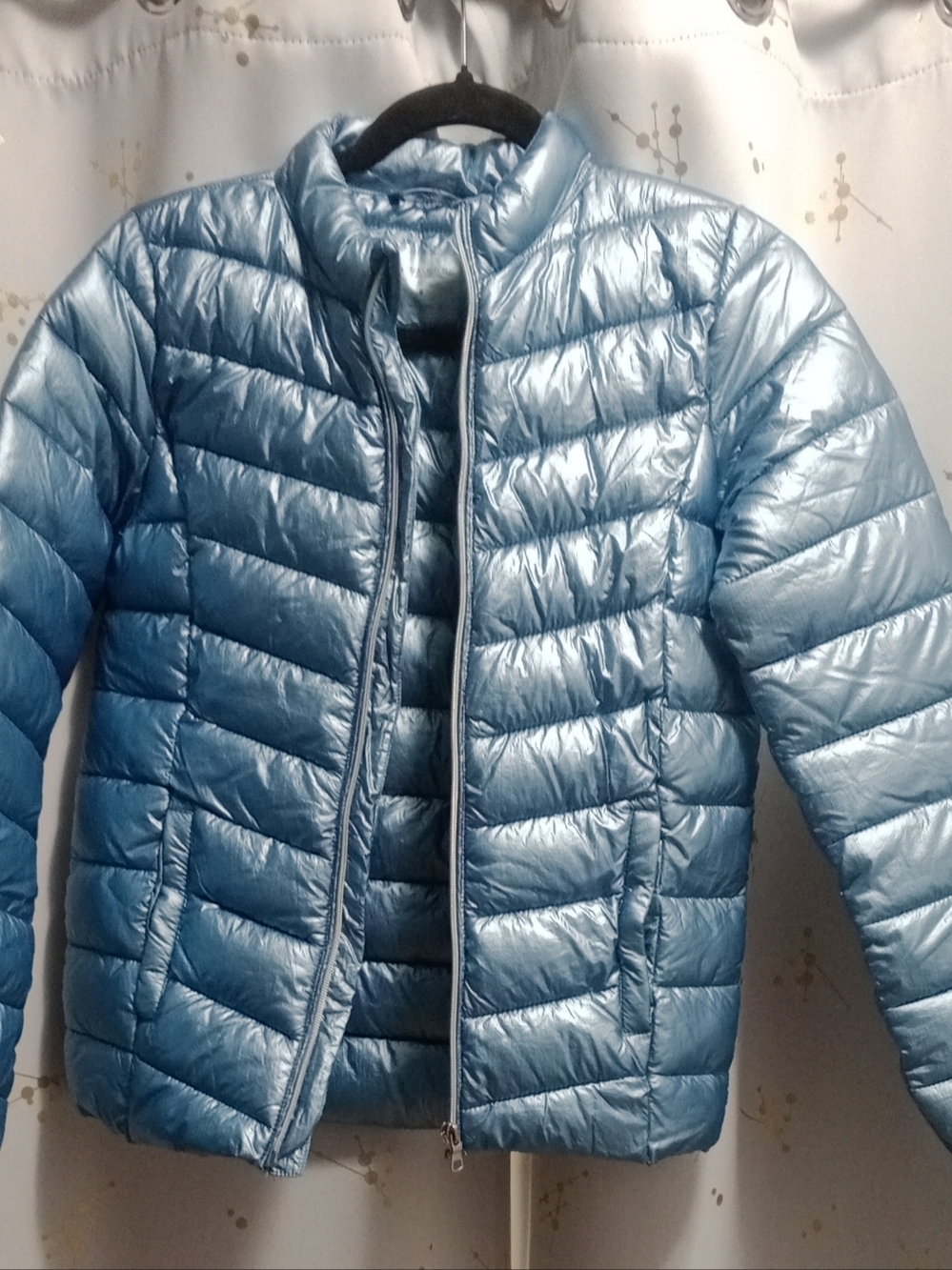 Urban Republic Metallic Sky Blue Girls Jacket